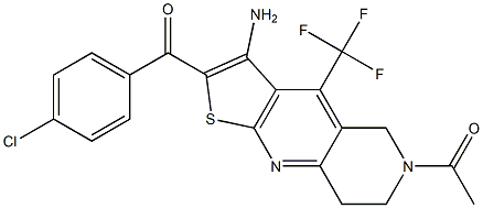 1-[3-amino-2-(4-chlorobenzoyl)-4-(trifluoromethyl)-7,8-dihydrothieno[2,3-b][1,6]naphthyridin-6(5H)-yl]-1-ethanone