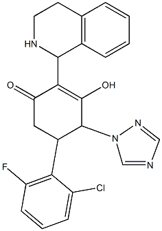 5-(2-chloro-6-fluorophenyl)-3-hydroxy-2-(1,2,3,4-tetrahydro-1-isoquinolinyl)-4-(1H-1,2,4-triazol-1-yl)-2-cyclohexen-1-one