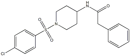 N-{1-[(4-chlorophenyl)sulfonyl]piperidin-4-yl}-2-phenylacetamide Structure