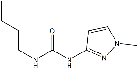 N-butyl-N'-(1-methyl-1H-pyrazol-3-yl)urea 化学構造式