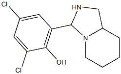 2,4-dichloro-6-perhydroimidazo[1,5-a]pyridin-3-ylphenol Struktur