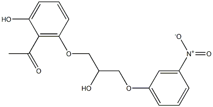 1-{2-hydroxy-6-[2-hydroxy-3-(3-nitrophenoxy)propoxy]phenyl}ethan-1-one,,结构式