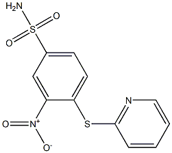 3-nitro-4-(2-pyridylthio)benzene-1-sulfonamide 结构式