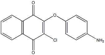 2-(4-aminophenoxy)-3-chloro-1,4-dihydronaphthalene-1,4-dione Struktur