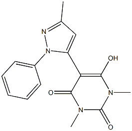 6-hydroxy-1,3-dimethyl-5-(3-methyl-1-phenyl-1H-pyrazol-5-yl)-2,4(1H,3H)-pyrimidinedione