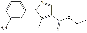 ethyl 1-(3-aminophenyl)-5-methyl-1H-pyrazole-4-carboxylate,,结构式