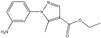 ethyl 1-(3-aminophenyl)-5-methyl-1H-pyrazole-4-carboxylate 结构式