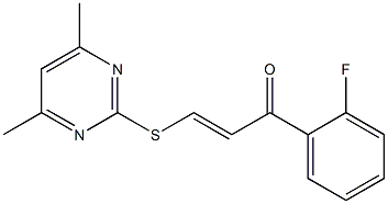  3-[(4,6-dimethylpyrimidin-2-yl)thio]-1-(2-fluorophenyl)prop-2-en-1-one