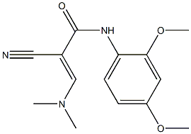 N1-(2,4-dimethoxyphenyl)-2-cyano-3-(dimethylamino)acrylamide 化学構造式