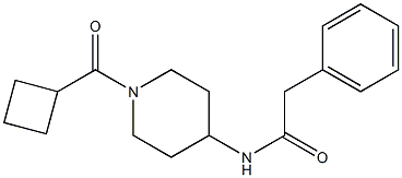 N1-[1-(cyclobutylcarbonyl)-4-piperidyl]-2-phenylacetamide 结构式