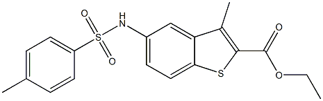 ethyl 3-methyl-5-{[(4-methylphenyl)sulfonyl]amino}benzo[b]thiophene-2-carboxylate Structure