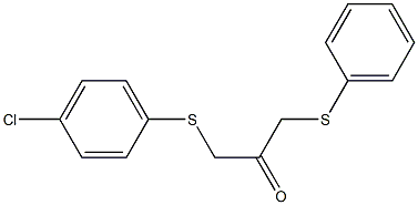 1-[(4-chlorophenyl)sulfanyl]-3-(phenylsulfanyl)acetone,,结构式