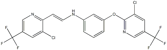 3-{[3-chloro-5-(trifluoromethyl)-2-pyridinyl]oxy}-N-{2-[3-chloro-5-(trifluoromethyl)-2-pyridinyl]vinyl}aniline,,结构式