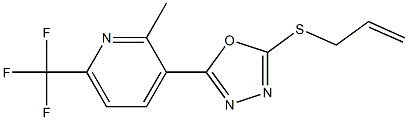2-(allylthio)-5-[2-methyl-6-(trifluoromethyl)-3-pyridyl]-1,3,4-oxadiazole