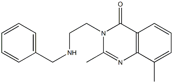 3-[2-(benzylamino)ethyl]-2,8-dimethyl-3,4-dihydroquinazolin-4-one,,结构式