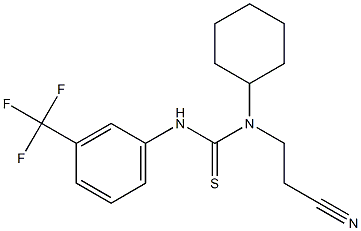 N-(2-cyanoethyl)-N-cyclohexyl-N'-[3-(trifluoromethyl)phenyl]thiourea,,结构式