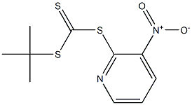 3-nitro-2-pyridyl (tert-butylthio)methanedithioate 化学構造式