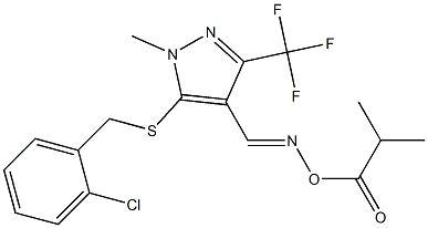 N-{[5-[(2-chlorobenzyl)sulfanyl]-1-methyl-3-(trifluoromethyl)-1H-pyrazol-4-yl]methylene}-N-(isobutyryloxy)amine Struktur