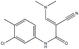 N1-(3-chloro-4-methylphenyl)-2-cyano-3-(dimethylamino)acrylamide,,结构式