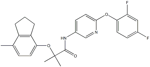 N1-[6-(2,4-difluorophenoxy)-3-pyridyl]-2-methyl-2-[(7-methyl-2,3-dihydro-1H-inden-4-yl)oxy]propanamide Structure