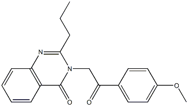 3-[2-(4-methoxyphenyl)-2-oxoethyl]-2-propyl-4(3H)-quinazolinone Structure