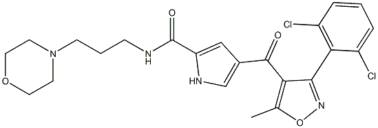  4-{[3-(2,6-dichlorophenyl)-5-methyl-4-isoxazolyl]carbonyl}-N-(3-morpholinopropyl)-1H-pyrrole-2-carboxamide