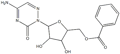 [5-(5-amino-3-oxo-2,3-dihydro-1,2,4-triazin-2-yl)-3,4-dihydroxytetrahydrofuran-2-yl]methyl benzoate 化学構造式