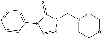 1-(morpholinomethyl)-4-phenyl-4,5-dihydro-1H-1,2,4-triazole-5-thione Struktur