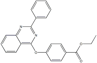 ethyl 4-[(2-phenyl-4-quinazolinyl)oxy]benzenecarboxylate,,结构式