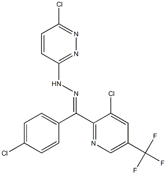 (4-chlorophenyl)[3-chloro-5-(trifluoromethyl)-2-pyridinyl]methanone N-(6-chloro-3-pyridazinyl)hydrazone Struktur