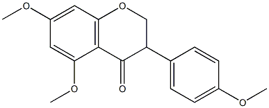 5,7-dimethoxy-3-(4-methoxyphenyl)chroman-4-one 结构式