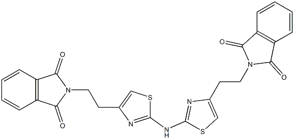 2-{2-[2-({4-[2-(1,3-dioxo-1,3-dihydro-2H-isoindol-2-yl)ethyl]-1,3-thiazol-2-yl}amino)-1,3-thiazol-4-yl]ethyl}-1H-isoindole-1,3(2H)-dione,,结构式