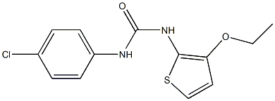 N-(4-chlorophenyl)-N'-(3-ethoxy-2-thienyl)urea Struktur