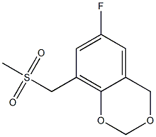 6-fluoro-8-[(methylsulfonyl)methyl]-4H-1,3-benzodioxine,,结构式