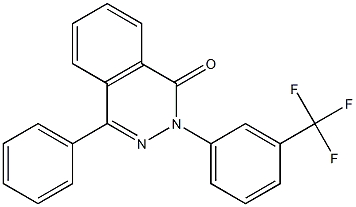 4-phenyl-2-[3-(trifluoromethyl)phenyl]-1,2-dihydrophthalazin-1-one Struktur