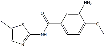 3-amino-4-methoxy-N-(5-methyl-1,3-thiazol-2-yl)benzamide 结构式