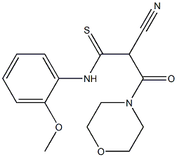 N1-(2-methoxyphenyl)-2-cyano-3-morpholino-3-oxopropanethioamide Structure