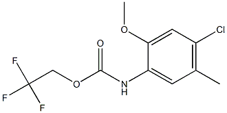 2,2,2-trifluoroethyl 4-chloro-2-methoxy-5-methylphenylcarbamate 化学構造式