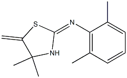 N1-(4,4-dimethyl-5-methylidene-1,3-thiazolan-2-yliden)-2,6-dimethylaniline Structure