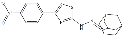 adamantan-2-one 2-[4-(4-nitrophenyl)-1,3-thiazol-2-yl]hydrazone 结构式