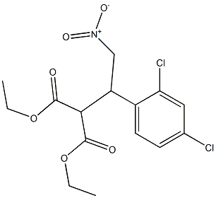 diethyl 2-[1-(2,4-dichlorophenyl)-2-nitroethyl]malonate 化学構造式