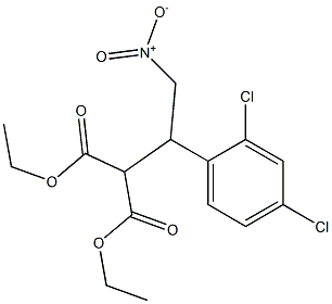 diethyl 2-[1-(2,4-dichlorophenyl)-2-nitroethyl]malonate,,结构式