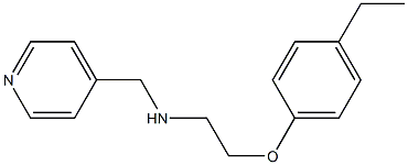 2-(4-ethylphenoxy)-N-(4-pyridinylmethyl)-1-ethanamine Struktur