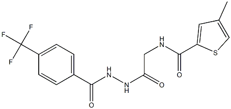 N2-(2-oxo-2-{2-[4-(trifluoromethyl)benzoyl]hydrazino}ethyl)-4-methylthiophene-2-carboxamide Structure