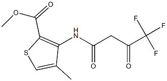 methyl 4-methyl-3-[(4,4,4-trifluoro-3-oxobutanoyl)amino]thiophene-2-carboxylate Struktur
