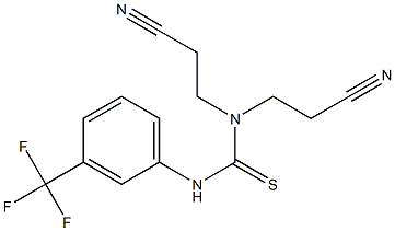 N,N-di(2-cyanoethyl)-N'-[3-(trifluoromethyl)phenyl]thiourea Structure