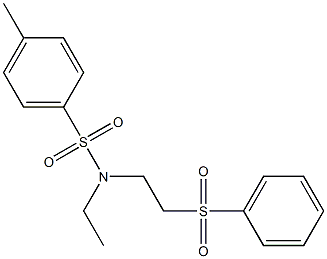 N1-ethyl-N1-[2-(phenylsulfonyl)ethyl]-4-methylbenzene-1-sulfonamide Structure