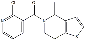 (2-chloro-3-pyridyl)(4-methyl-4,5,6,7-tetrahydrothieno[3,2-c]pyridin-5-yl)methanone Struktur