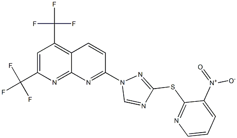 7-{3-[(3-nitro-2-pyridinyl)sulfanyl]-1H-1,2,4-triazol-1-yl}-2,4-bis(trifluoromethyl)[1,8]naphthyridine