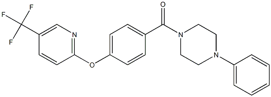 (4-phenylpiperazino)(4-{[5-(trifluoromethyl)-2-pyridinyl]oxy}phenyl)methanone Struktur